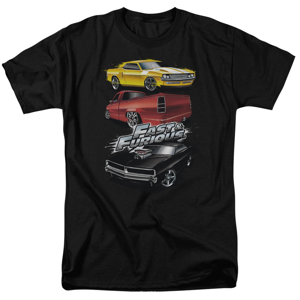 Fast And The Furious™ Movie Shirt - Muscle Car Splatter - Officially Licensed - Adult Unisex Short Sleeve T-Shirt