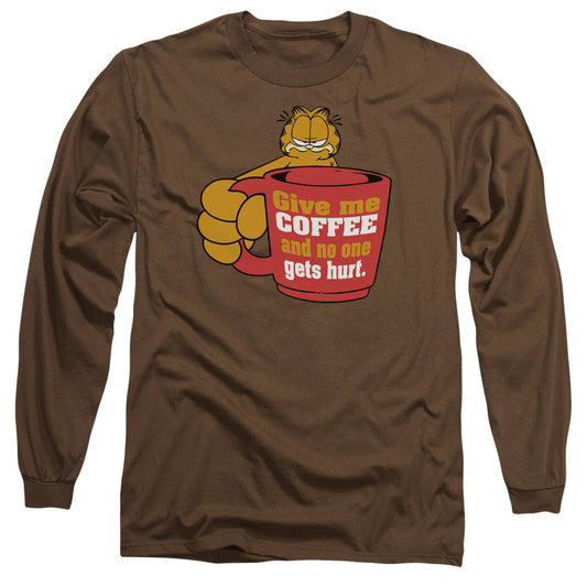 Garfield™ Long Sleeve Shirt - Give Me Coffee - Officially Licensed - Unisex Adult Long Sleeve T-Shirt