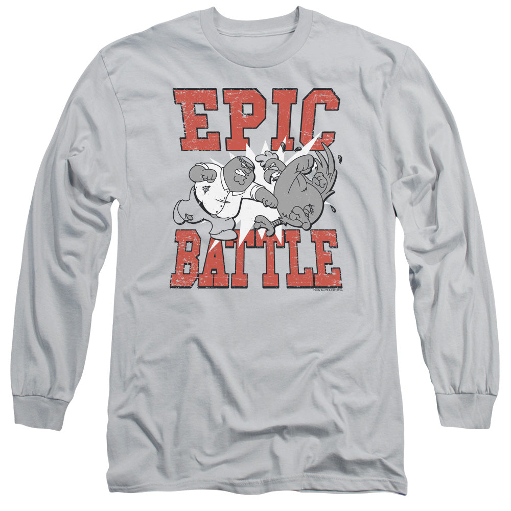 Family Guy - Epic Battle - Unisex Adult Long Sleeve T-Shirt - Peter Griffin, Stewie, Cartoon, Netflix, HBO, Film, TV, Vintage