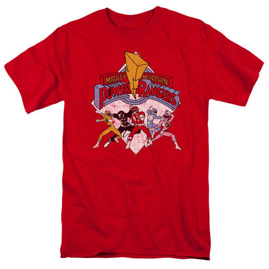 Power Rangers™ Shirt - Officially Licensed - Retro Rangers - Unisex Adult Short Sleeve T-Shirt - S M L XL 2X 3X 4X 5X