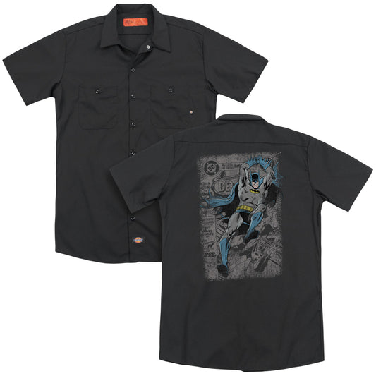 Batman - Detective #487 Distress (Back Print) Adult Work Shirt - Forces Of Mankind