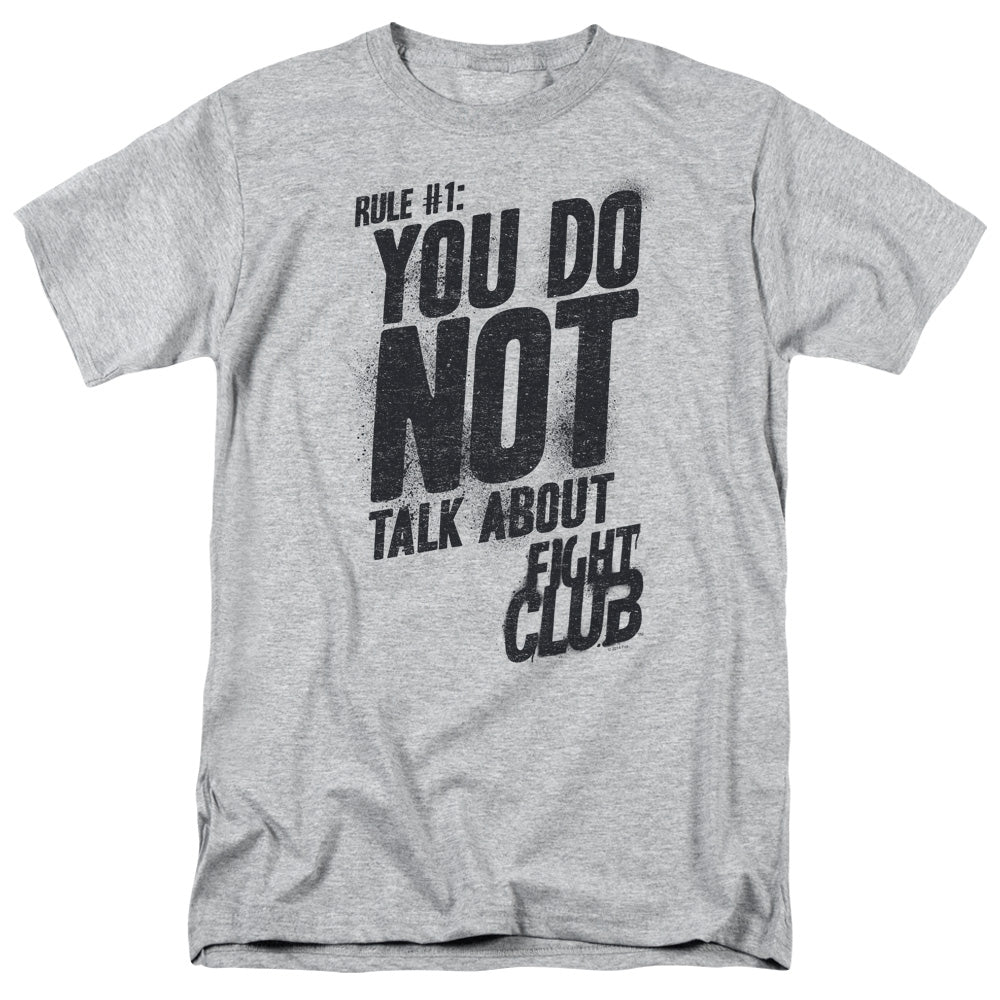 Fight Club™ Shirt - Officially Licensed - Rule 1 - Adult Unisex Short Sleeve T-Shirt