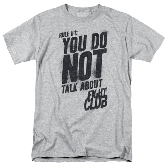 Fight Club™ Shirt - Officially Licensed - Rule 1 - Adult Unisex Short Sleeve T-Shirt