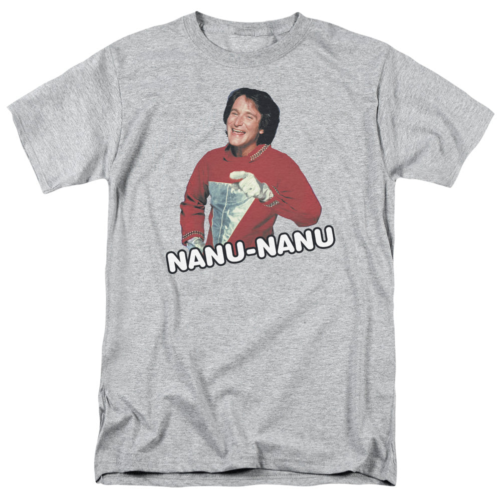 Mork and Mindy™ TV Show Shirt - Officially Licensed - Adult Unisex Short Sleeve T-Shirt - Catchphrase