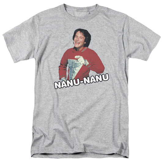 Mork and Mindy™ TV Show Shirt - Officially Licensed - Adult Unisex Short Sleeve T-Shirt - Catchphrase
