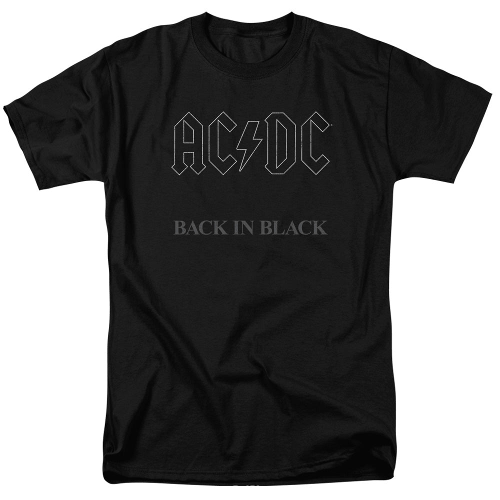 Acdc - Back In Black Short Sleeve Adult 18/1 - Forces Of Mankind