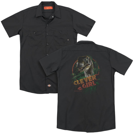 Jurassic Park - Clever Girl (Back Print) Adult Work Shirt - Forces Of Mankind