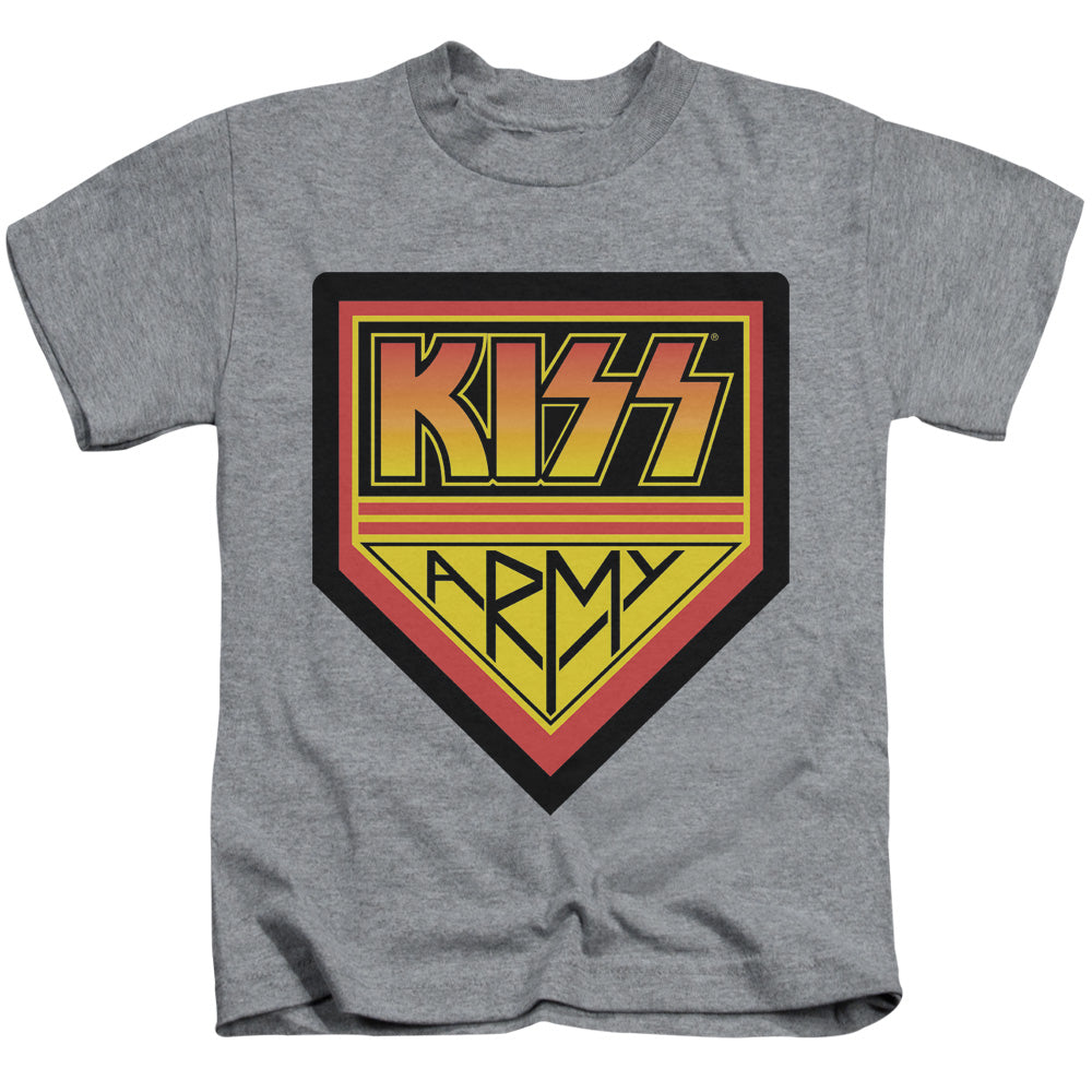 KISS™ - Juvenile Kids T-Shirt (Ages 4-7) - Short Sleeve Juvenile T-Shirt Tee - Army Logo - Officially Licensed - Size 4 5 6 7