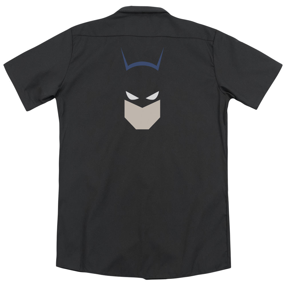 Batman -  Bat Head(Back Print) Adult Work Shirt - Forces Of Mankind