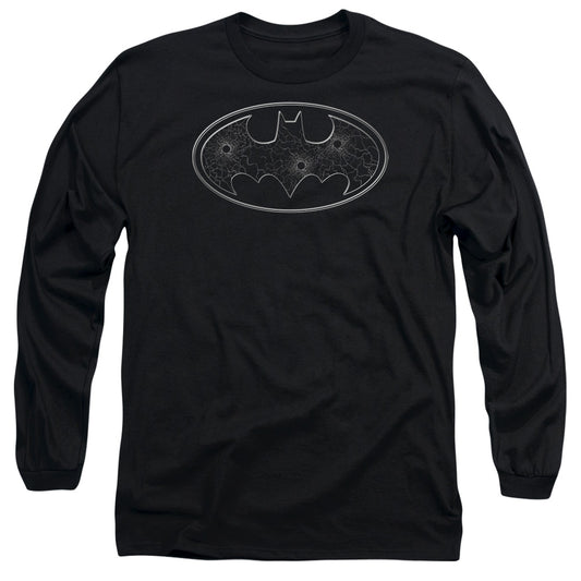 Batman - Glass Hole Logo Long Sleeve Adult 18/1 - Forces Of Mankind