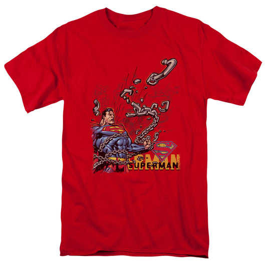 Superman™ Shirt - Officially Licensed - DC Comics - Breaking Chains - Adult Unisex Short Sleeve T-Shirt