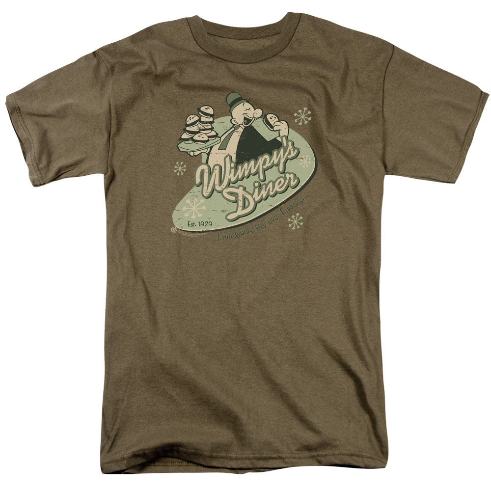 Popeye™ Shirt - Officially Licensed - Wimpy's Diner - Adult Unisex Short Sleeve T-Shirt