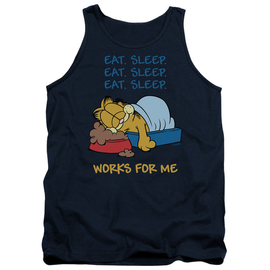 Garfield™ Tank Top - Works For Me - Officially Licensed - Adult Unisex Tank Top