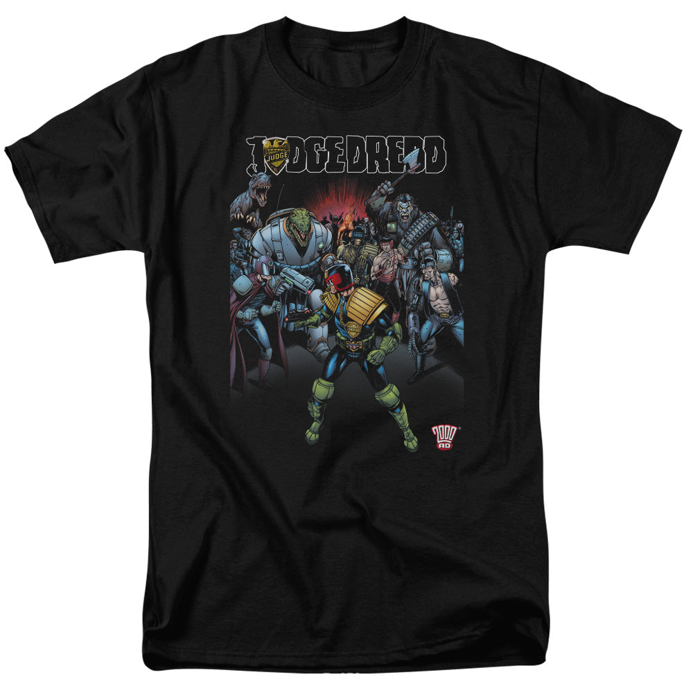 Judge Dredd™ Comic Shirt - Officially Licensed - Adult Unisex Short Sleeve T-Shirt - Behind You