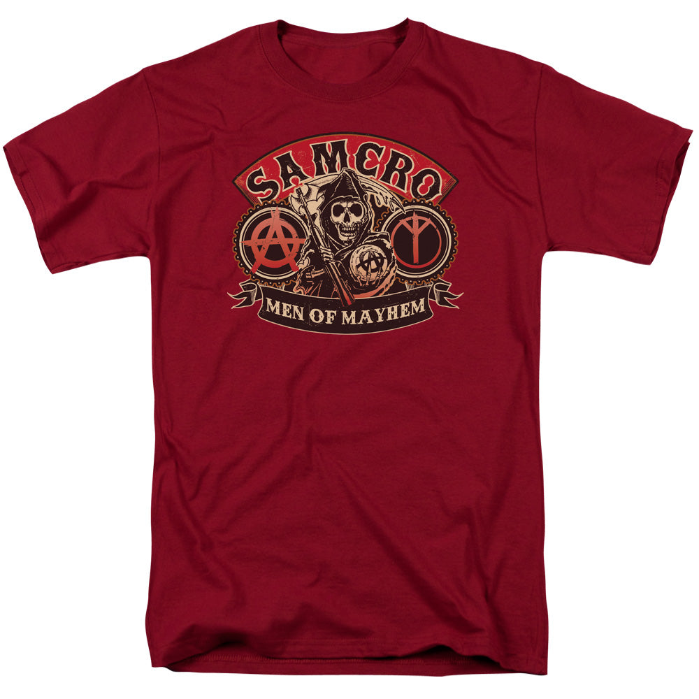 Sons Of Anarchy™ Shirt - Officially Licensed - Men Of Mayhem - Adult Unisex Short Sleeve T-Shirt