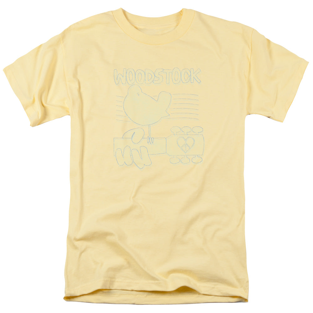 Woodstock™ Music Festival Shirt - Officially Licensed - 3 Days Of Music And Peace - Liney Logo - Adult Unisex Short Sleeve T-Shirt
