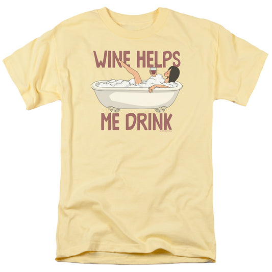 Bobs Burgers™ Shirt - Wine Helps - Officially Licensed - Adult Unisex Short Sleeve T-Shirt
