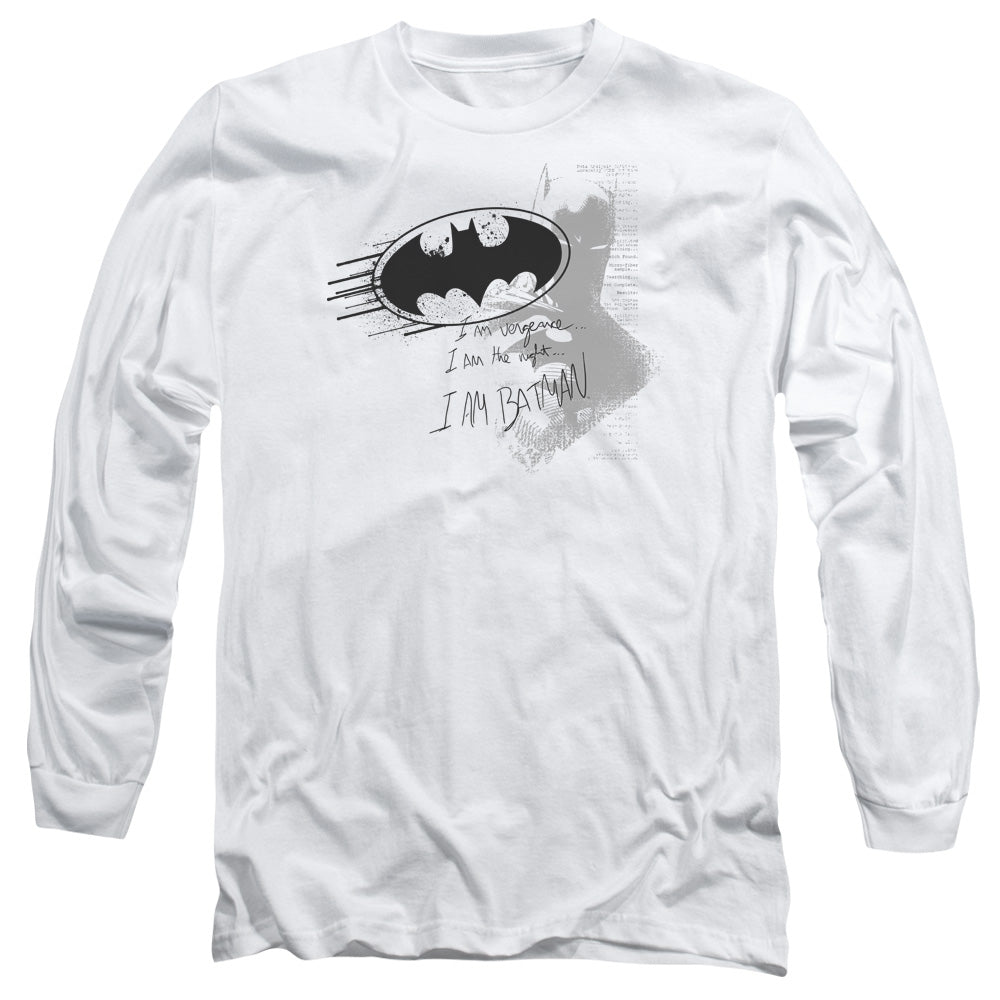 Batman - I Am Vengeance Long Sleeve Adult 18/1 - Forces Of Mankind