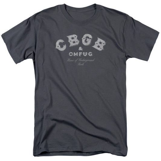 CBGB™ Shirt - Officially Licensed - Omfug - Home Of Underground Rock - Tattered Logo - Adult Unisex Short Sleeve T-Shirt
