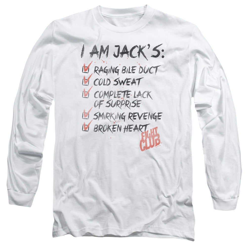 Fight Club™ Long Sleeve Shirt - Jack's - Unisex Adult Long Sleeve T-Shirt - Brad Pitt, Tyler Durden, Edward Norton, David Fincher
