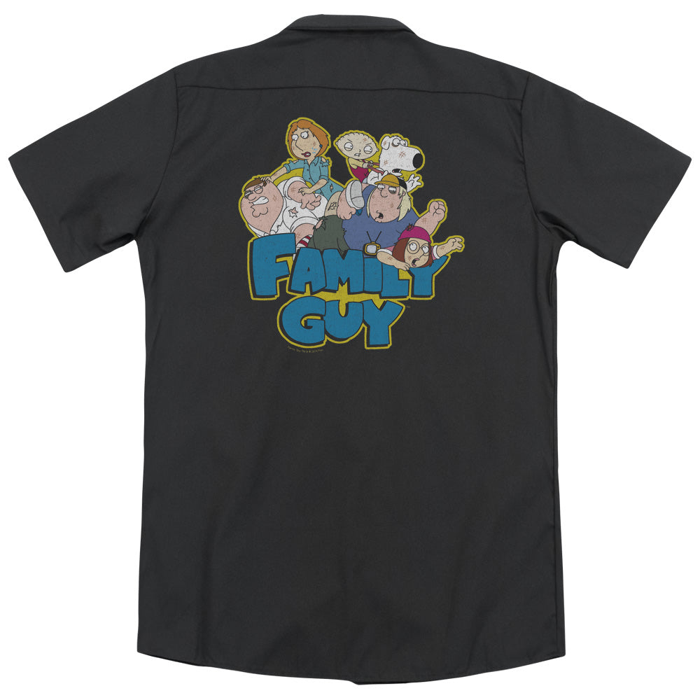 Family Guy - Family Fight - Adult Short Sleeve Work Shirt - Dickies Brand
