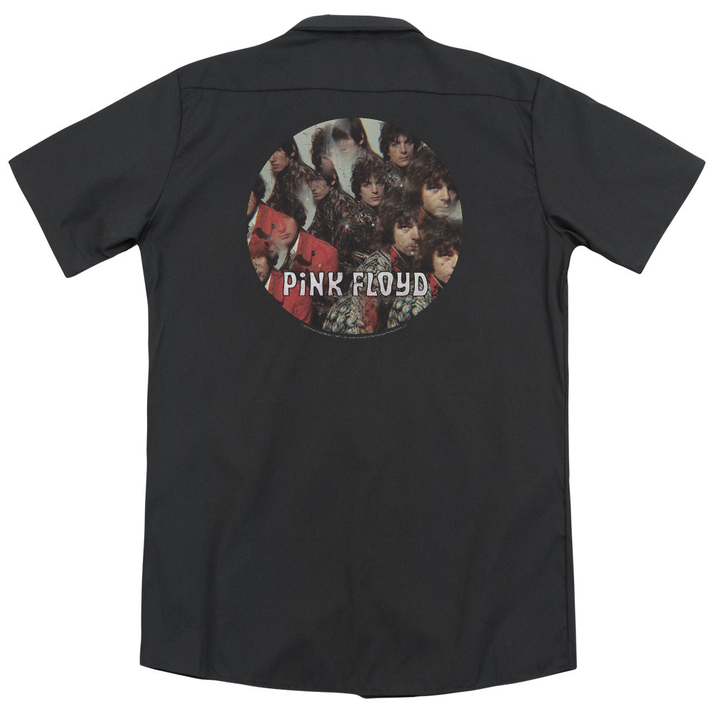 Pink Floyd™ Button Shirt - Officially Licensed - Piper - Button Up Down Shirt - Adult Short Sleeve Work Shirt - Dickies Brand