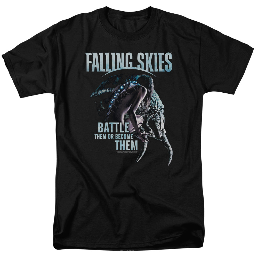 Falling Skies™ TV Show Shirt - Officially Licensed - Adult Unisex Short Sleeve T-Shirt - Battle Or Become
