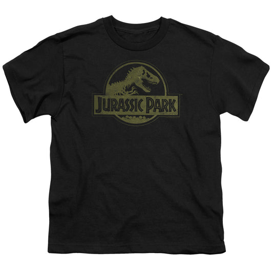 Jurassic Park - Distressed Logo Short Sleeve Youth 18/1 - Forces Of Mankind
