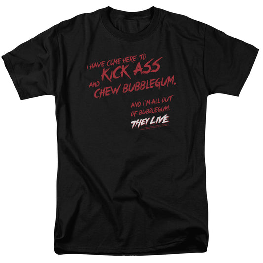 They Live™ Horror Movie Shirt - Officially Licensed - Chew Bubblegum - Unisex Adult Short Sleeve T-Shirt