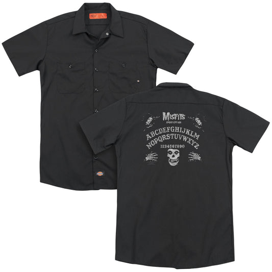 Misfits™ Button Shirt - Officially Licensed - Ouija Board - Adult Short Sleeve Work Shirt - Button Up Down Shirt - Dickies Brand