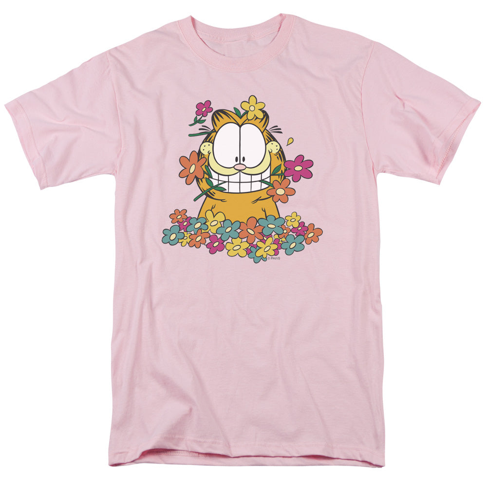 Garfield™ Shirt - Officially Licensed - Adult Unisex Short Sleeve T-Shirt - In The Garden