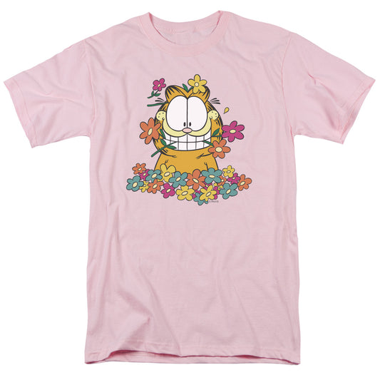 Garfield™ Shirt - Officially Licensed - Adult Unisex Short Sleeve T-Shirt - In The Garden