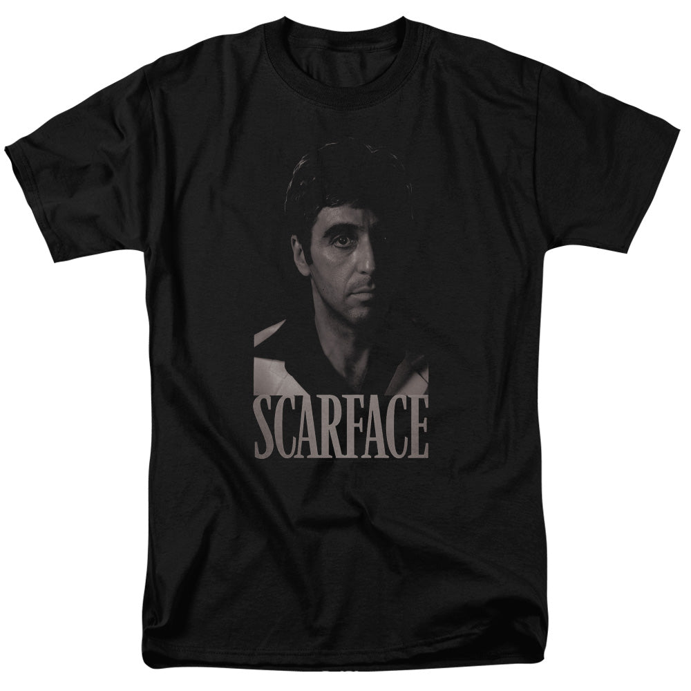 Scarface™ Crime Movie Shirt - B&W Tony - Officially Licensed - Adult Unisex Short Sleeve T-Shirt