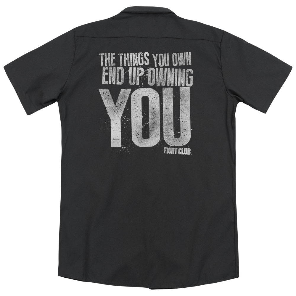Fight Club™ Button Shirt - Owning You - Adult Short Sleeve Work Shirt - Dickies Brand