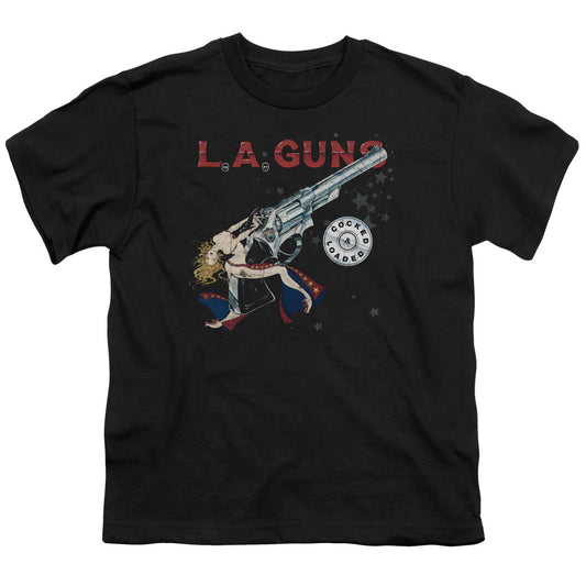L.A. Guns™ Youth Kids Shirt (Ages 7+) - Officially Licensed - Cocked And Loaded - Youth Short Sleeve T-Shirt - S M L XL
