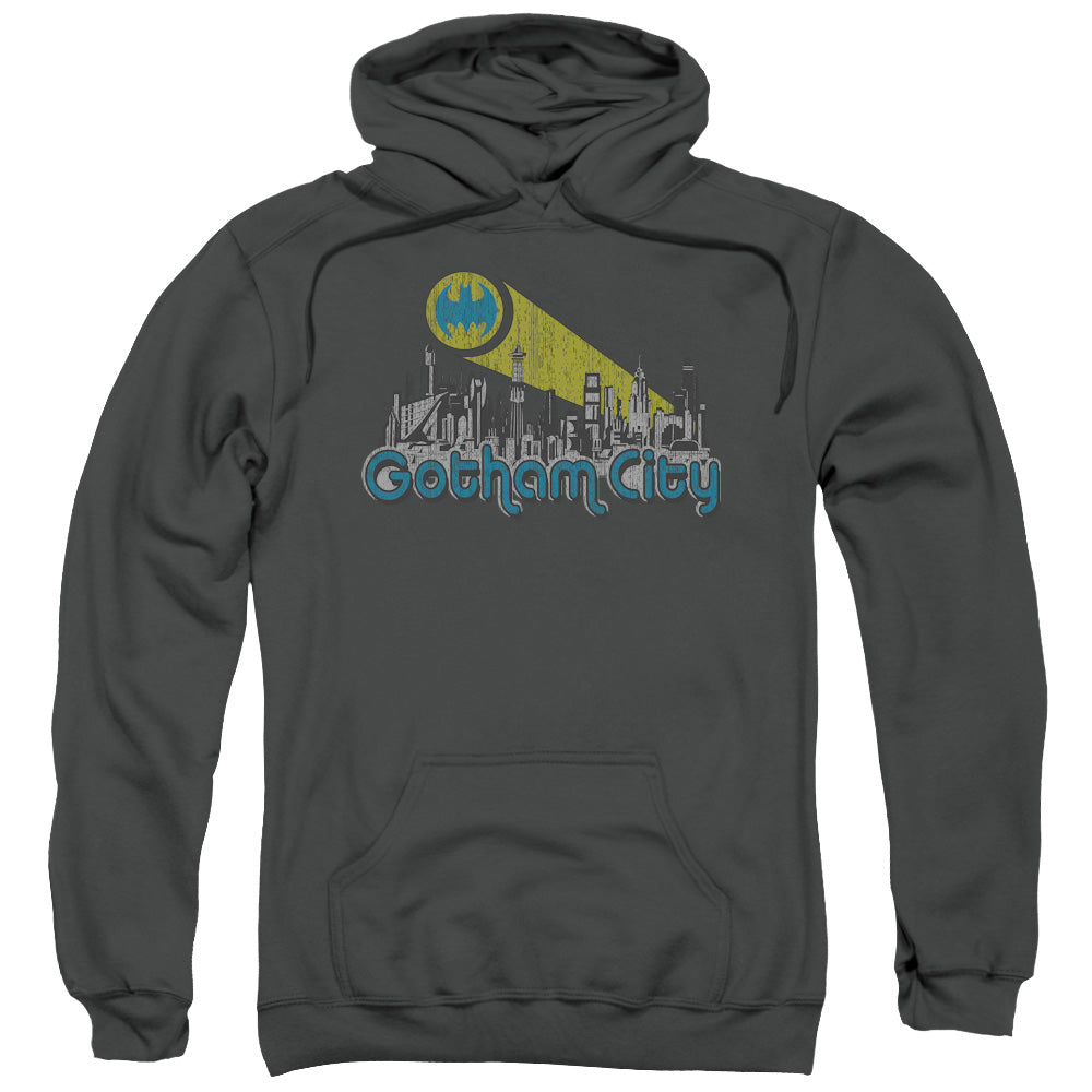 Batman - Gotham City Distressed Adult Pull Over Hoodie - Forces Of Mankind