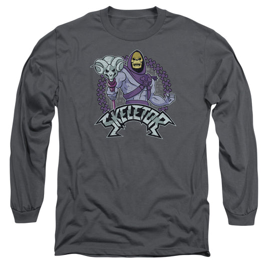 Masters Of The Universe - Skeletor Long Sleeve Adult T-Shirt - He Man Skeletor Motu Heman Grayskull 80s Geek Eternia Power