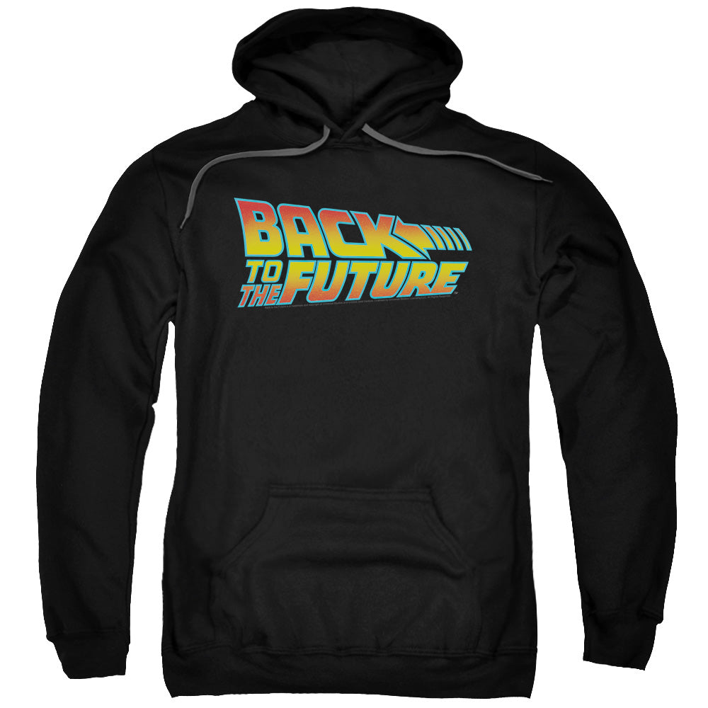 Back To The Future - Logo Adult Pull Over Hoodie - Forces Of Mankind