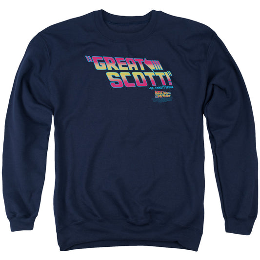 Back To The Future - Great Scott Adult Crewneck Sweatshirt - Forces Of Mankind