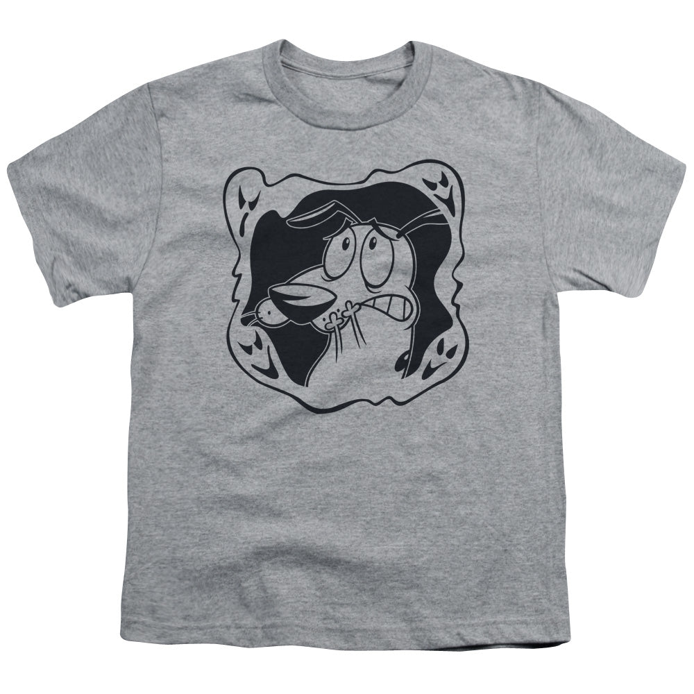 Courage The Cowardly Dog™ - Youth Kids Shirt (Ages 7+) - Officially Licensed - Ghost Frame - Short Sleeve Youth T-Shirt