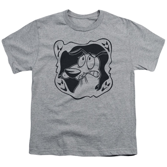 Courage The Cowardly Dog™ - Youth Kids Shirt (Ages 7+) - Officially Licensed - Ghost Frame - Short Sleeve Youth T-Shirt