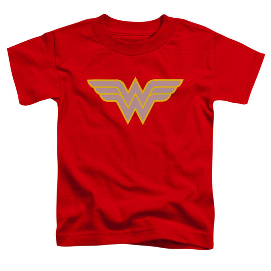 Wonder Woman™ - Toddler Kids T-Shirt (Ages 2-4) - Short Sleeve Toddler Tee - Logo Short - Vintage - Officially Licensed - 2T 3T 4T