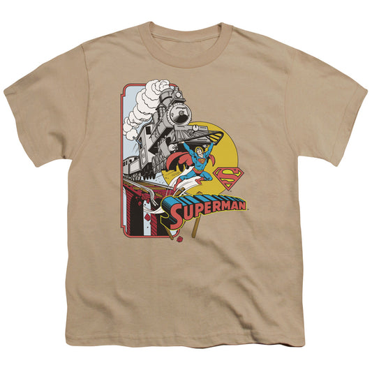 Superman - Youth Kids T-Shirt (Ages 7+) - Short Sleeve Youth T Shirt - Off The Rails - Officially Licensed - S M L XL