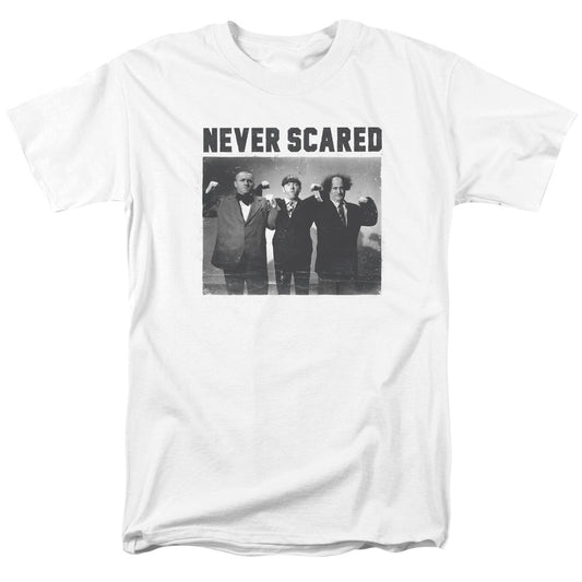 The Three Stooges™ Shirt - Officially Licensed - Never Scared - Adult Unisex Short Sleeve T-Shirt