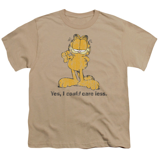 Garfield - Youth Kids T-Shirt (Ages 7+) - Short Sleeve Youth T Shirt - Yes I Could Care Less - Officially Licensed - S M L XL