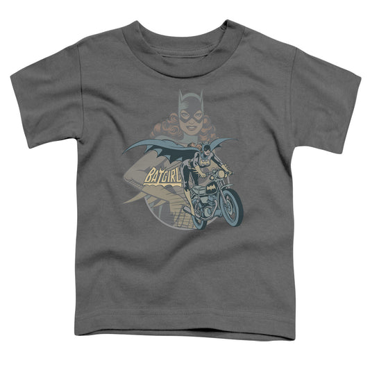 Batgirl™ - Toddler Kids T-Shirt (Ages 2-4) - Short Sleeve Toddler Tee - Biker - Vintage - Officially Licensed - 2T 3T 4T