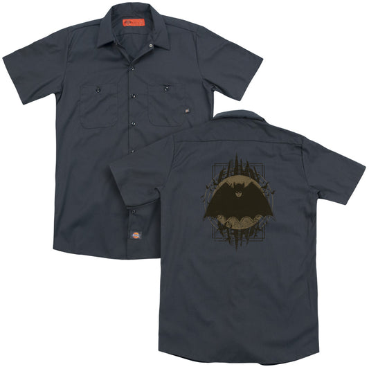 Batman - Batman Crest (Back Print) Adult Work Shirt - Forces Of Mankind
