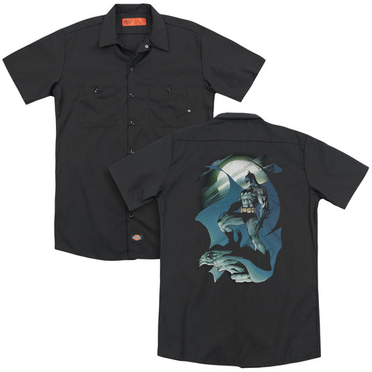 Batman - Glow Of The Moon(Back Print) Adult Work Shirt - Forces Of Mankind
