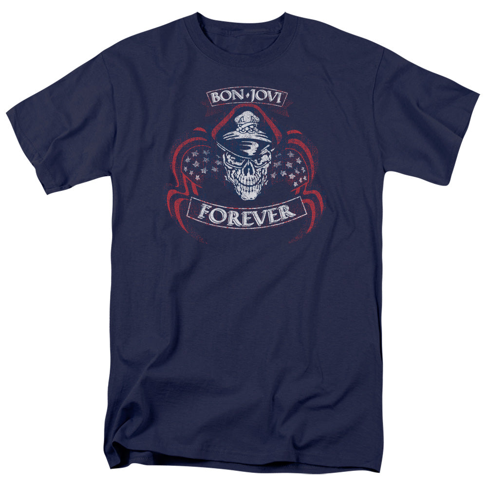 Bon Jovi™ Shirt - Officially Licensed - Adult Unisex/Men/Women Short Sleeve T-Shirt - Forever Skull