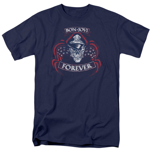 Bon Jovi™ Shirt - Officially Licensed - Adult Unisex/Men/Women Short Sleeve T-Shirt - Forever Skull